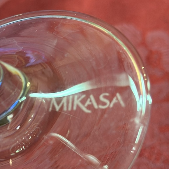 Mikasa CHEERS Etched Crystal White Wine Goblets All Different Preowned - Picture 10 of 12
